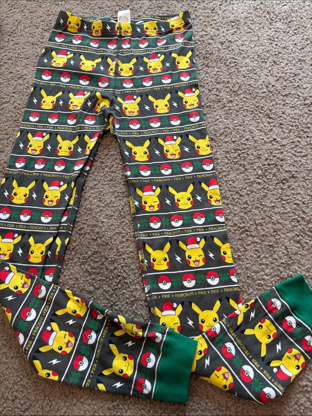 B69 Hanna Andersson Pikachu Christmas PJ Pants, 12y NWOT